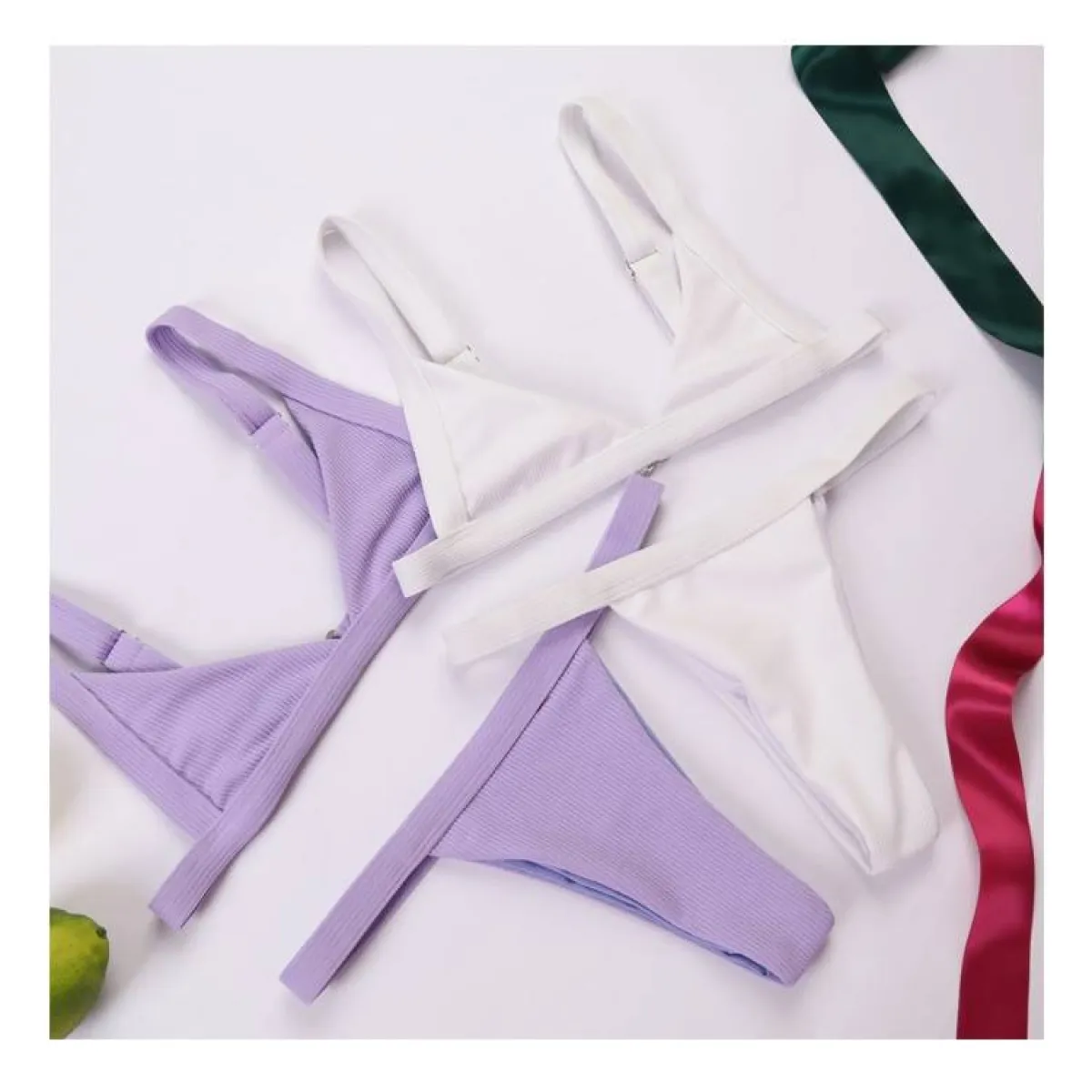 Deep-V Bikini Swimsuit