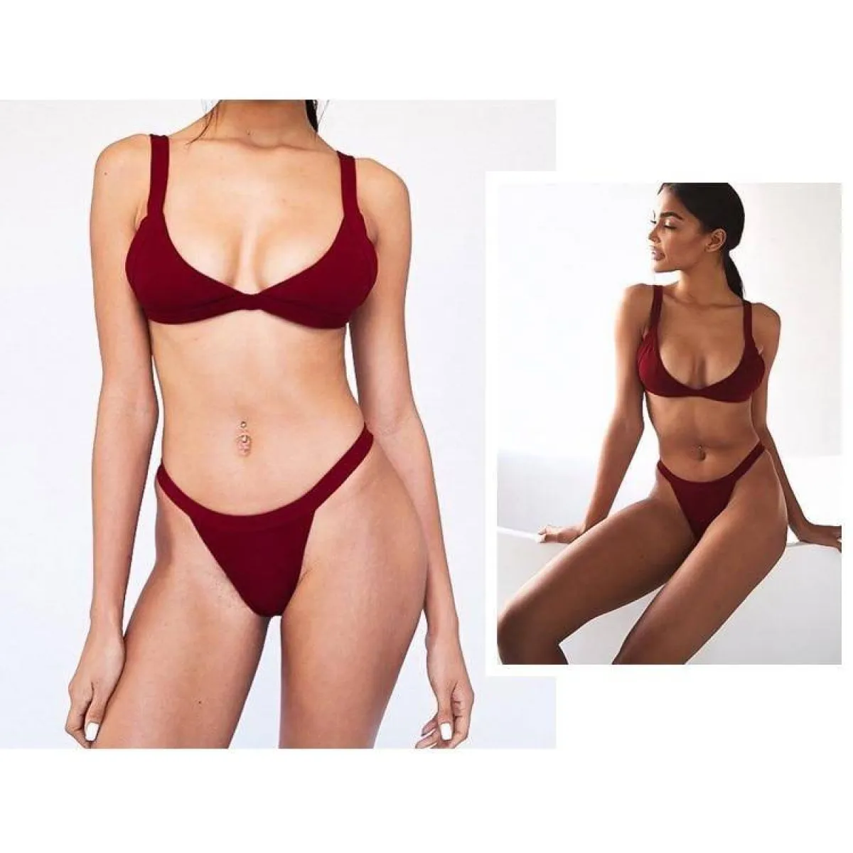 Deep-V Bikini Swimsuit