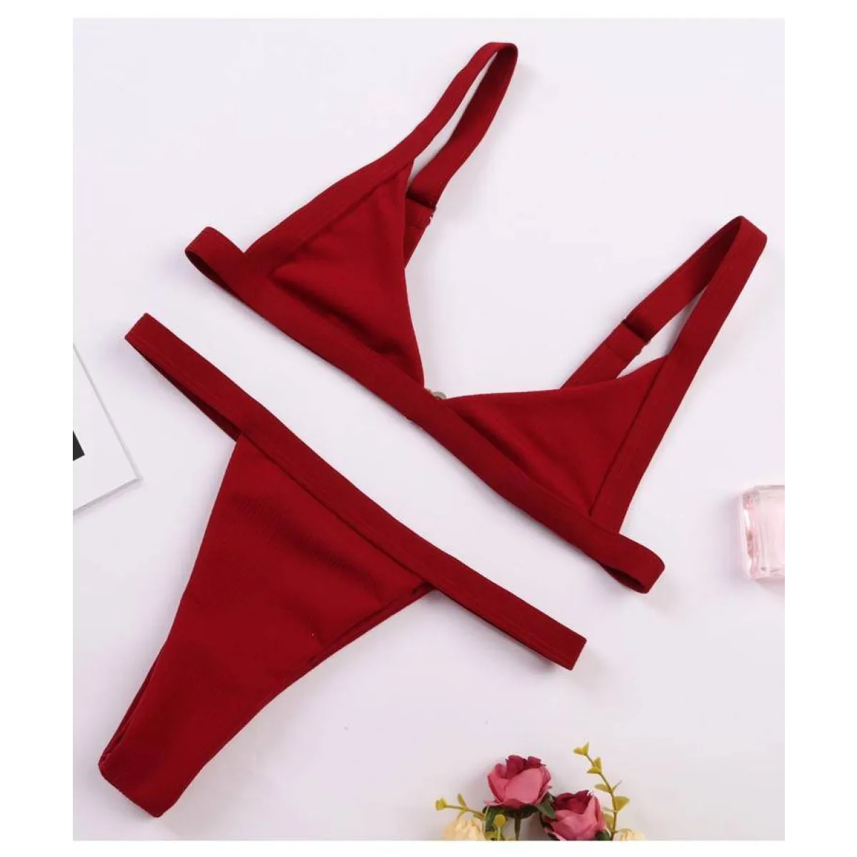 Deep-V Bikini Swimsuit