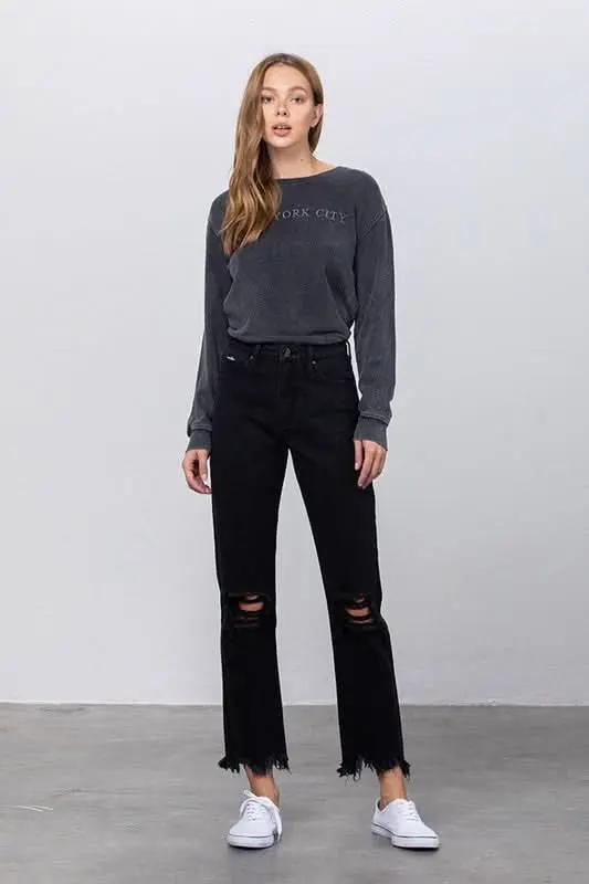Destroyed Jeans - Ripped Streetwear Denim - Unisex Trendy Fit