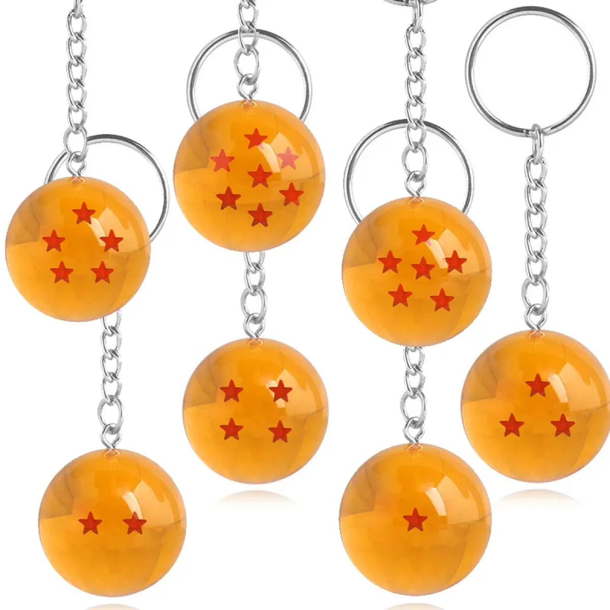 Dragon Ball Series Keychain Charms: 1-7 Star Dragon Balls