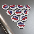 Libertarian Porcupine Button Magnet, Round (1 & 10 pcs)
