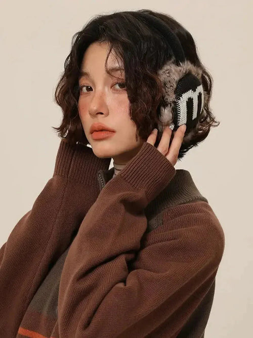 'M& M' Winter Y2k Fluffy Ear Muffs