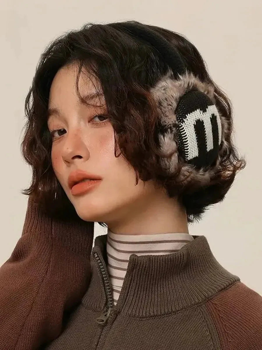 'M& M' Winter Y2k Fluffy Ear Muffs