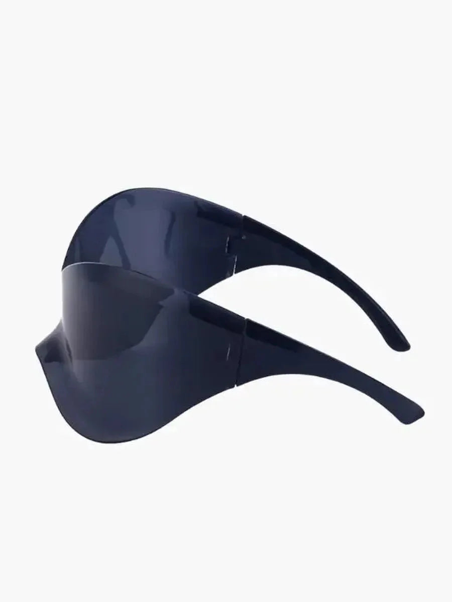 'Glider' Streamlined futuristic oversized sunglasses