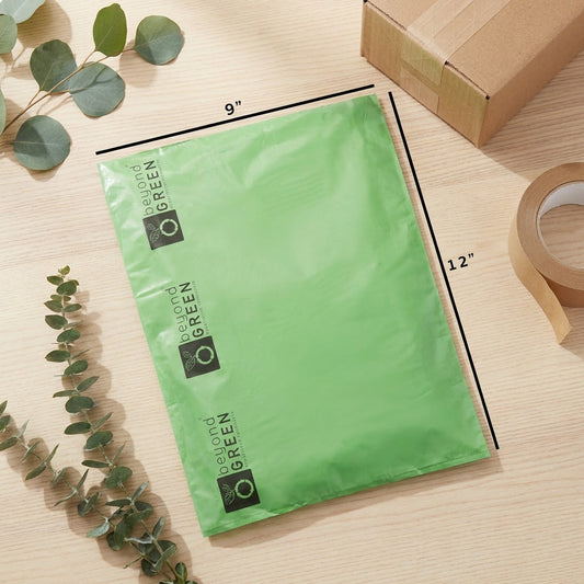 Green Dog Poop Bags – Folded Rolls 9" x 12" - Made in USA