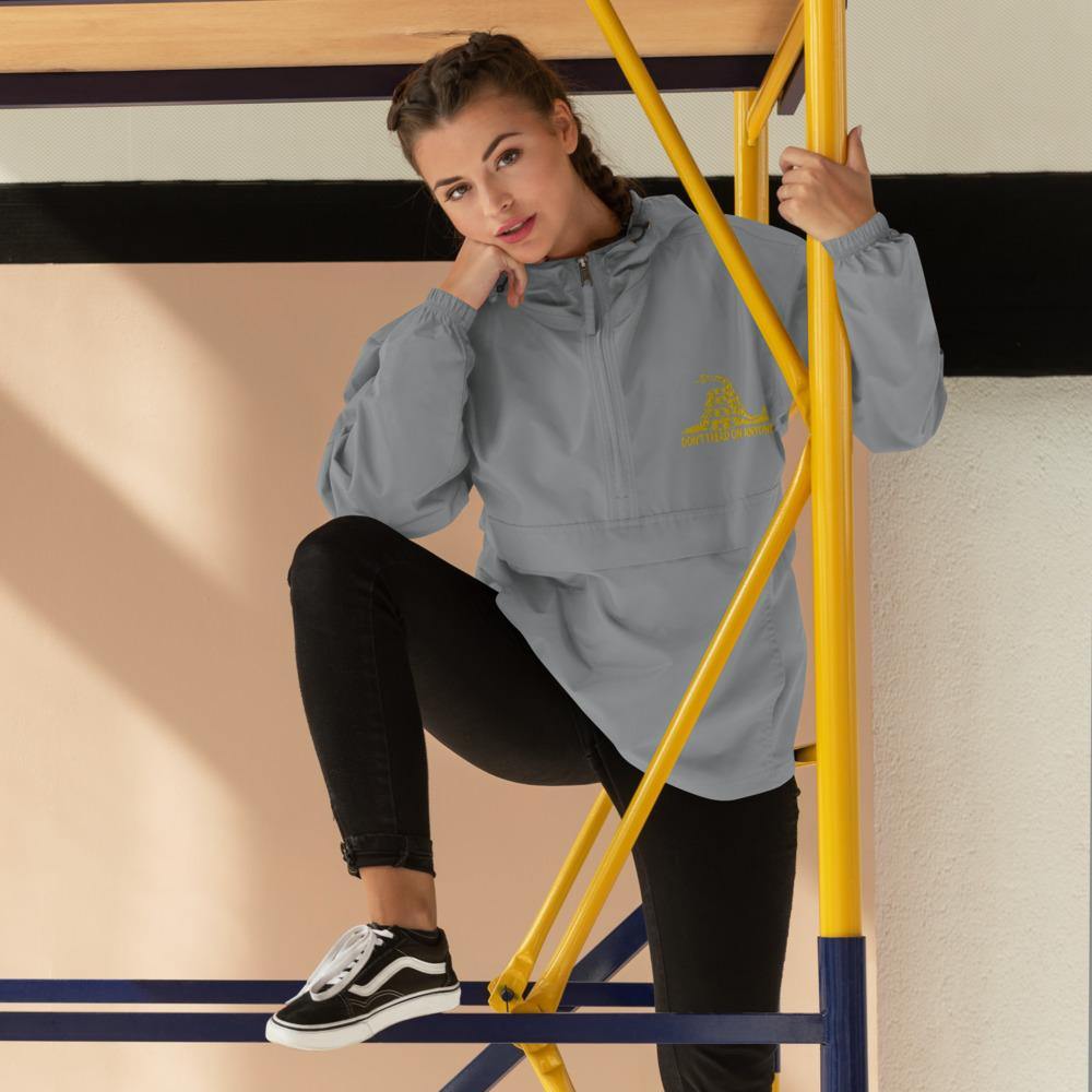 Don't tread on Anyone Embroidered Champion Packable Jacket
