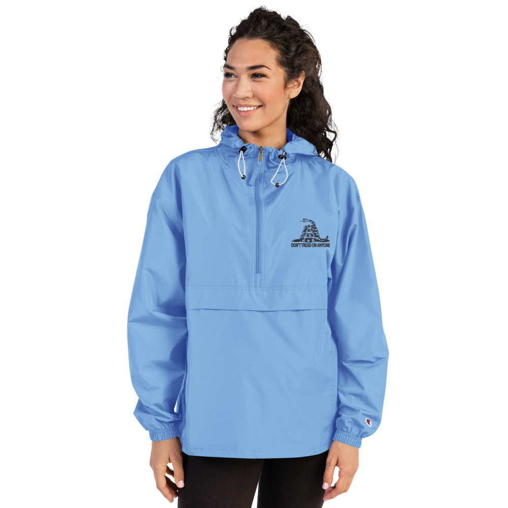 Don't tread on Anyone Embroidered Champion Packable Jacket