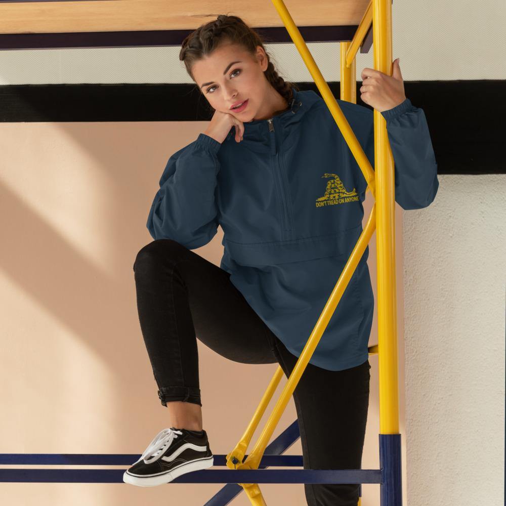 Don't tread on Anyone Embroidered Champion Packable Jacket