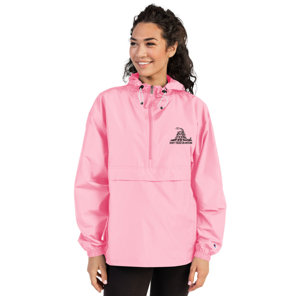 Don't tread on Anyone Embroidered Champion Packable Jacket