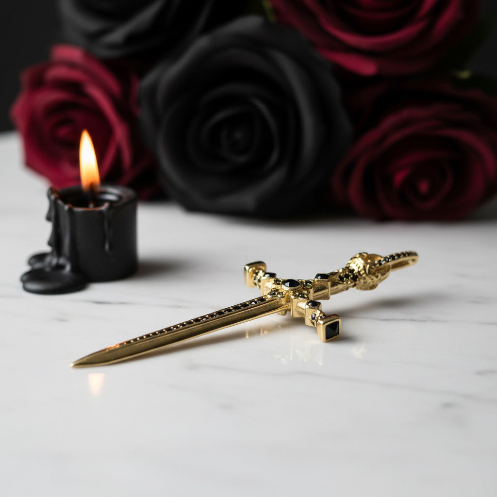 European Style Gothic Sword Link Chain Necklace