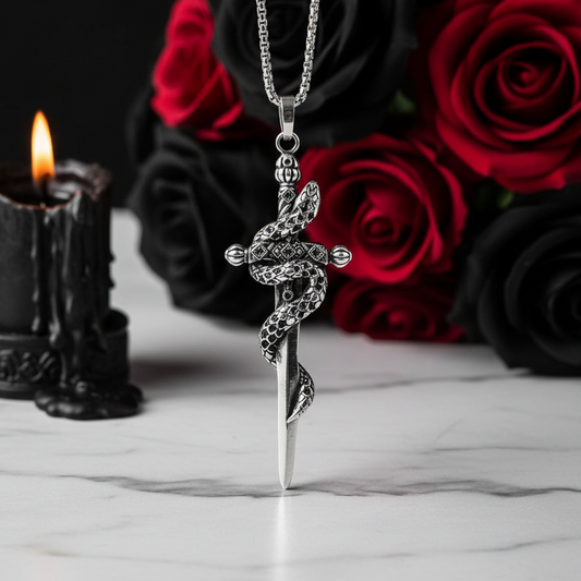 European Style Gothic Sword Link Chain Necklace
