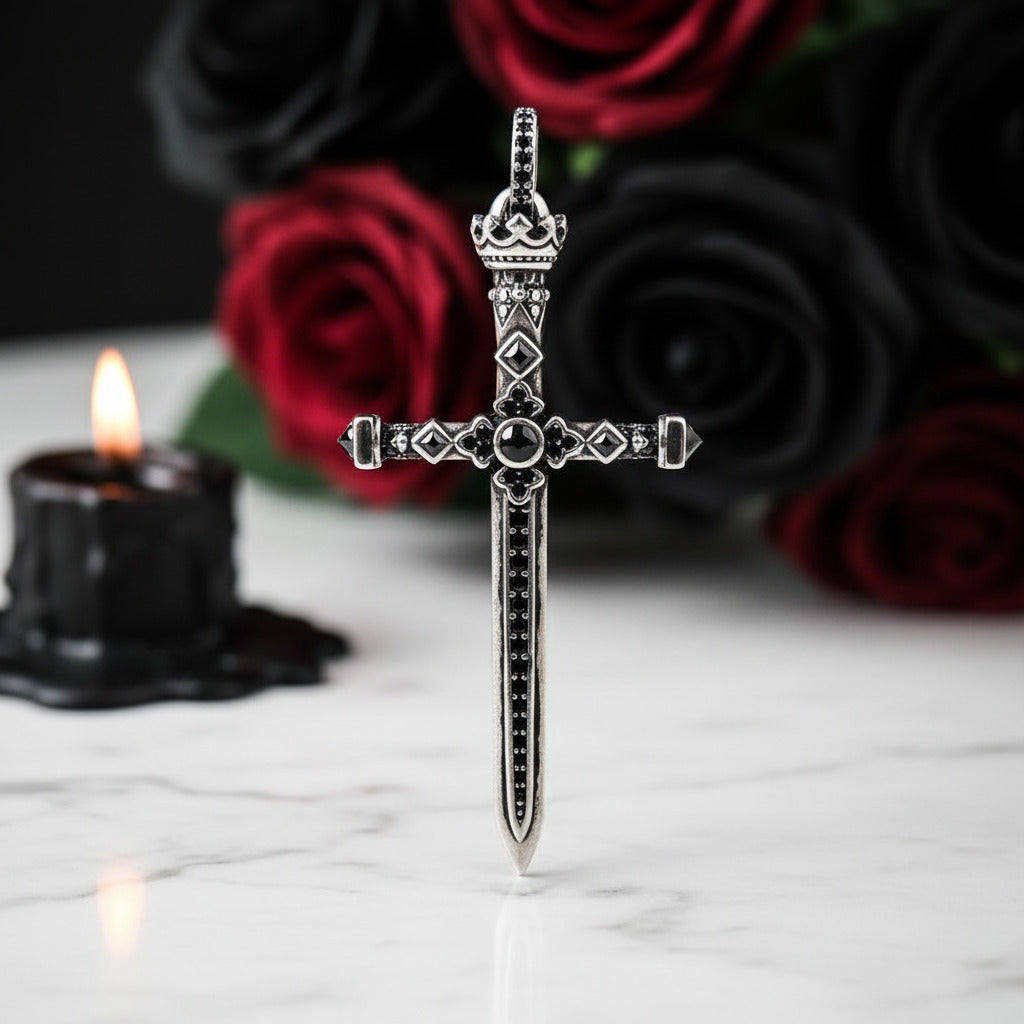 European Style Gothic Sword Link Chain Necklace