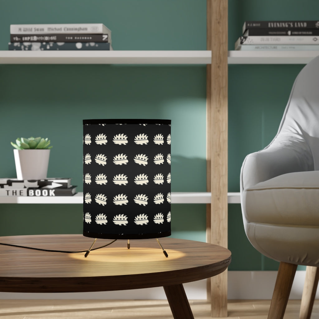 Porcupine Tripod Lamp with High-Res Printed Shade, US\CA plug