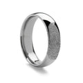 Fingerprint Sterling Silver 925 Engraved Domed Band - 4mm & 8mm