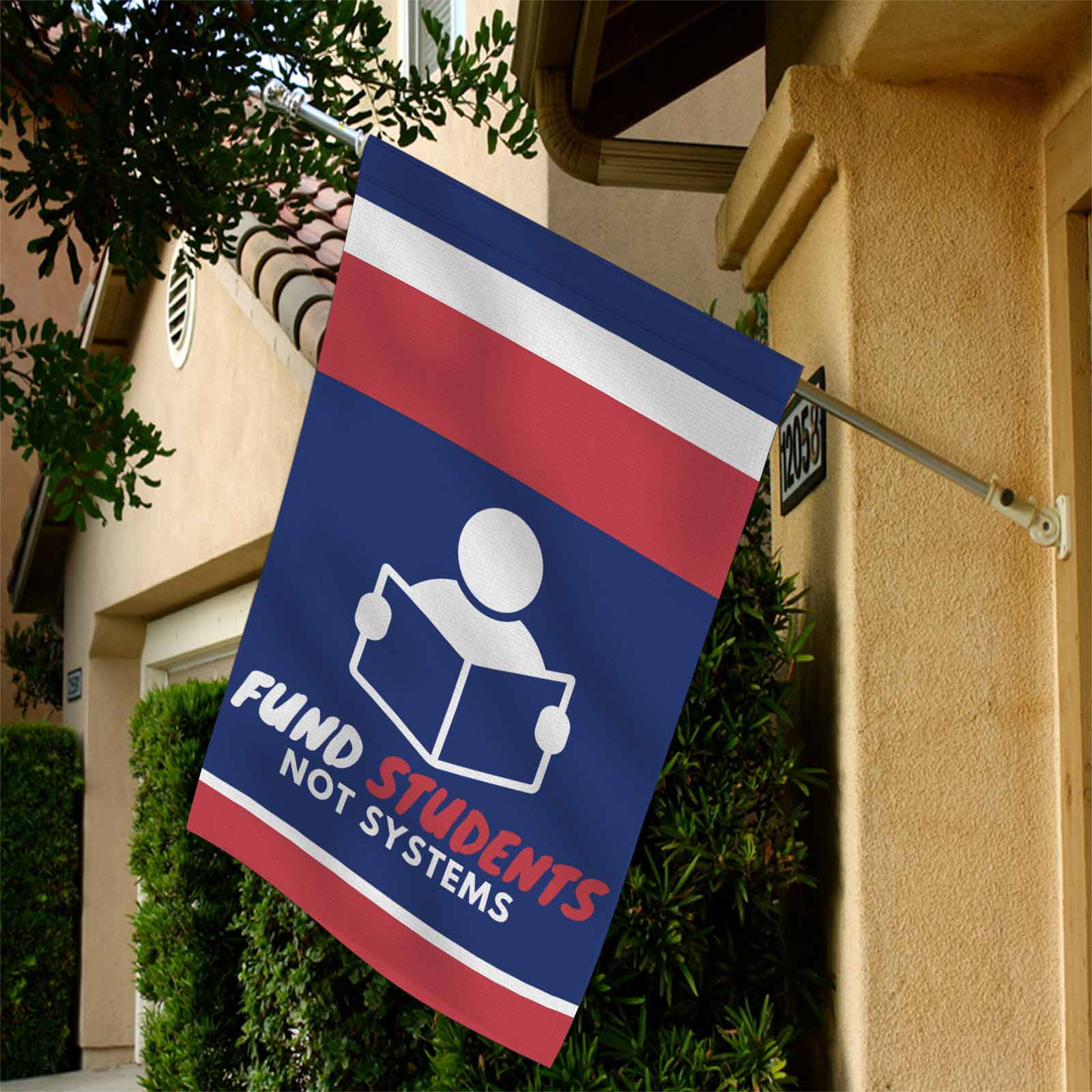 Fund Students not Systems Vertical Garden Flag