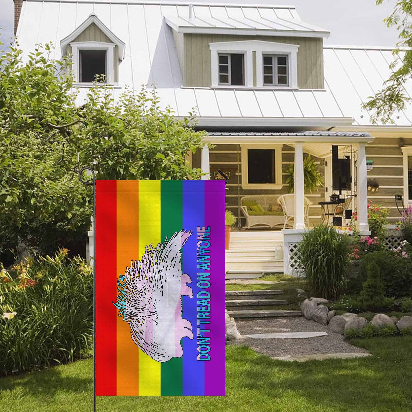 Don't Tread on Anyone Porcupine -LGBT - Trans Two Sided Flag