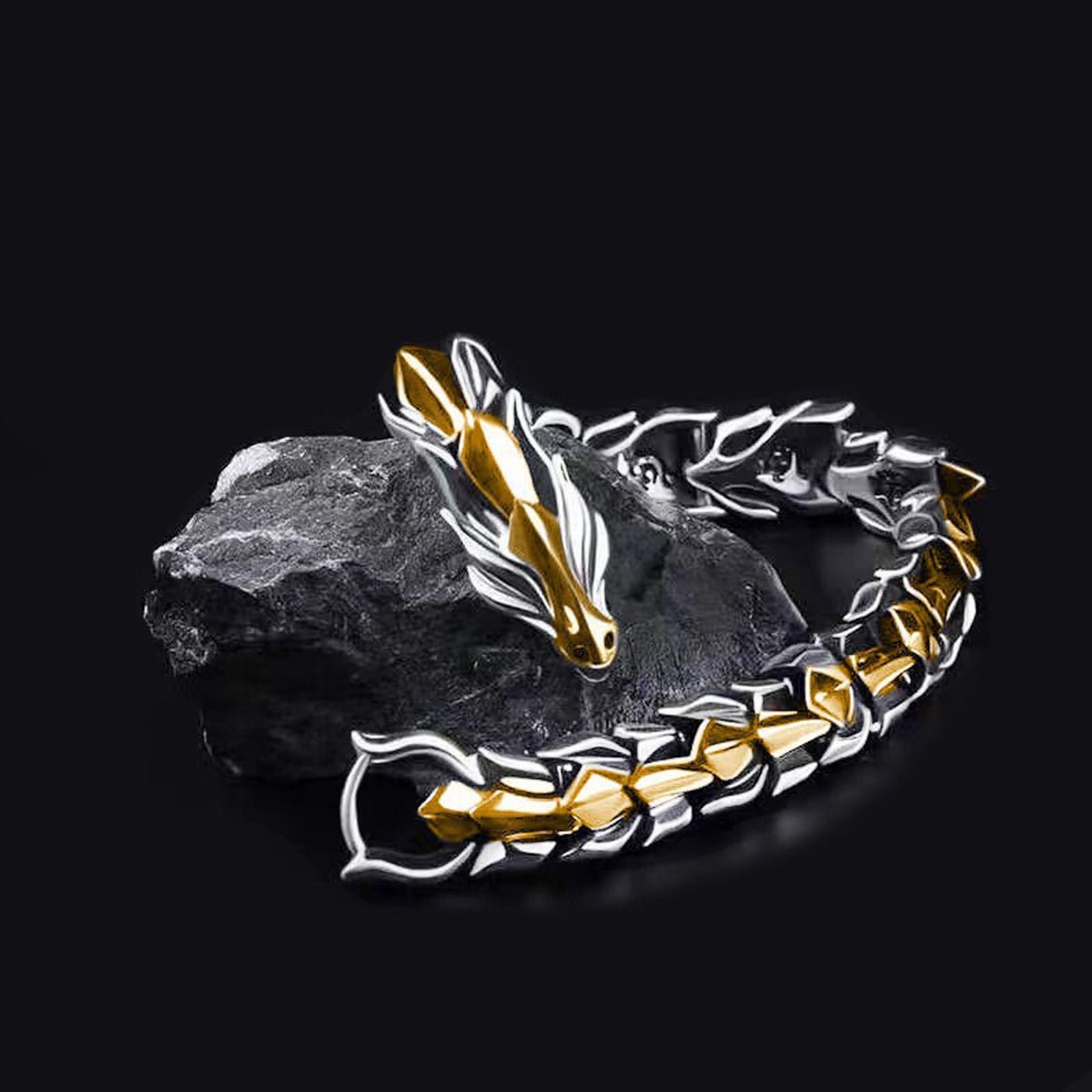 Men’s Dragon Bracelet with High-Quality Alloy and Brave Motif
