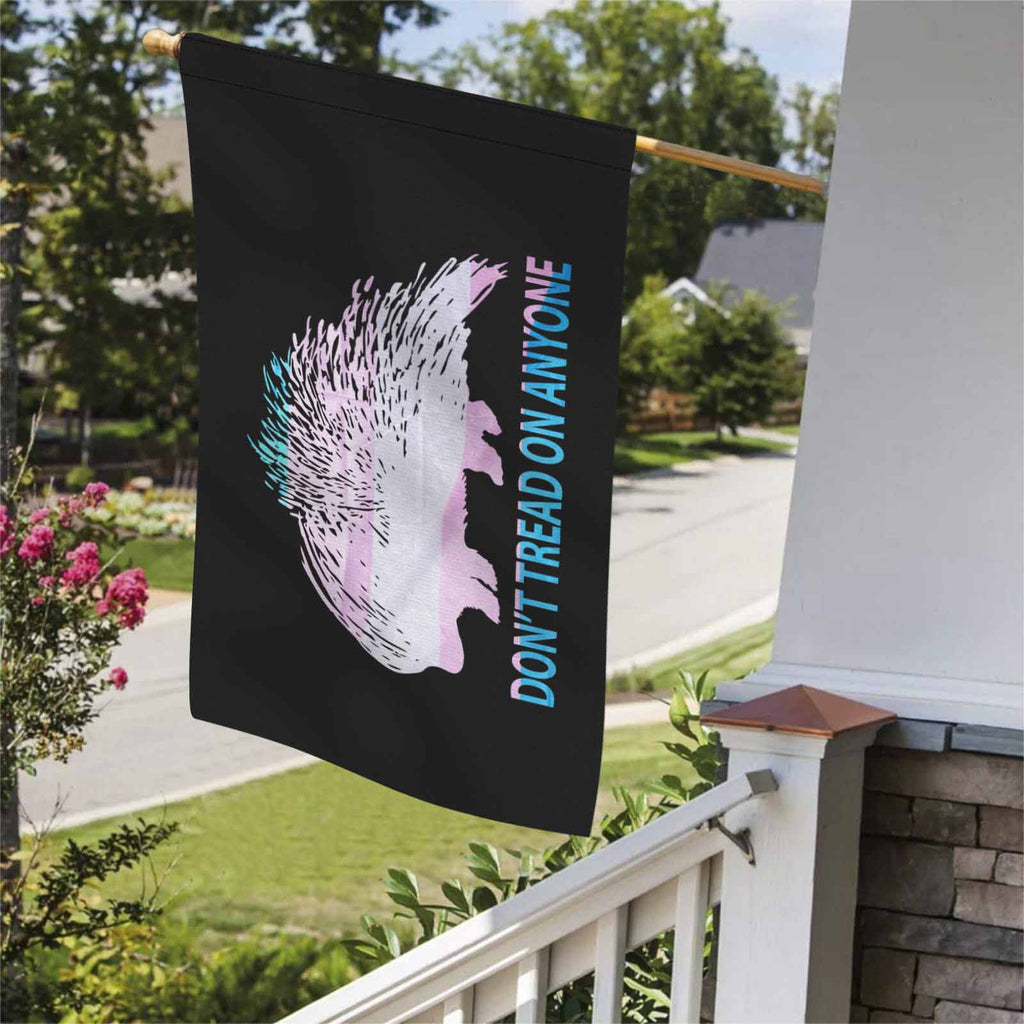 Don't Tread Porcupine - Trans Two Sided Flag