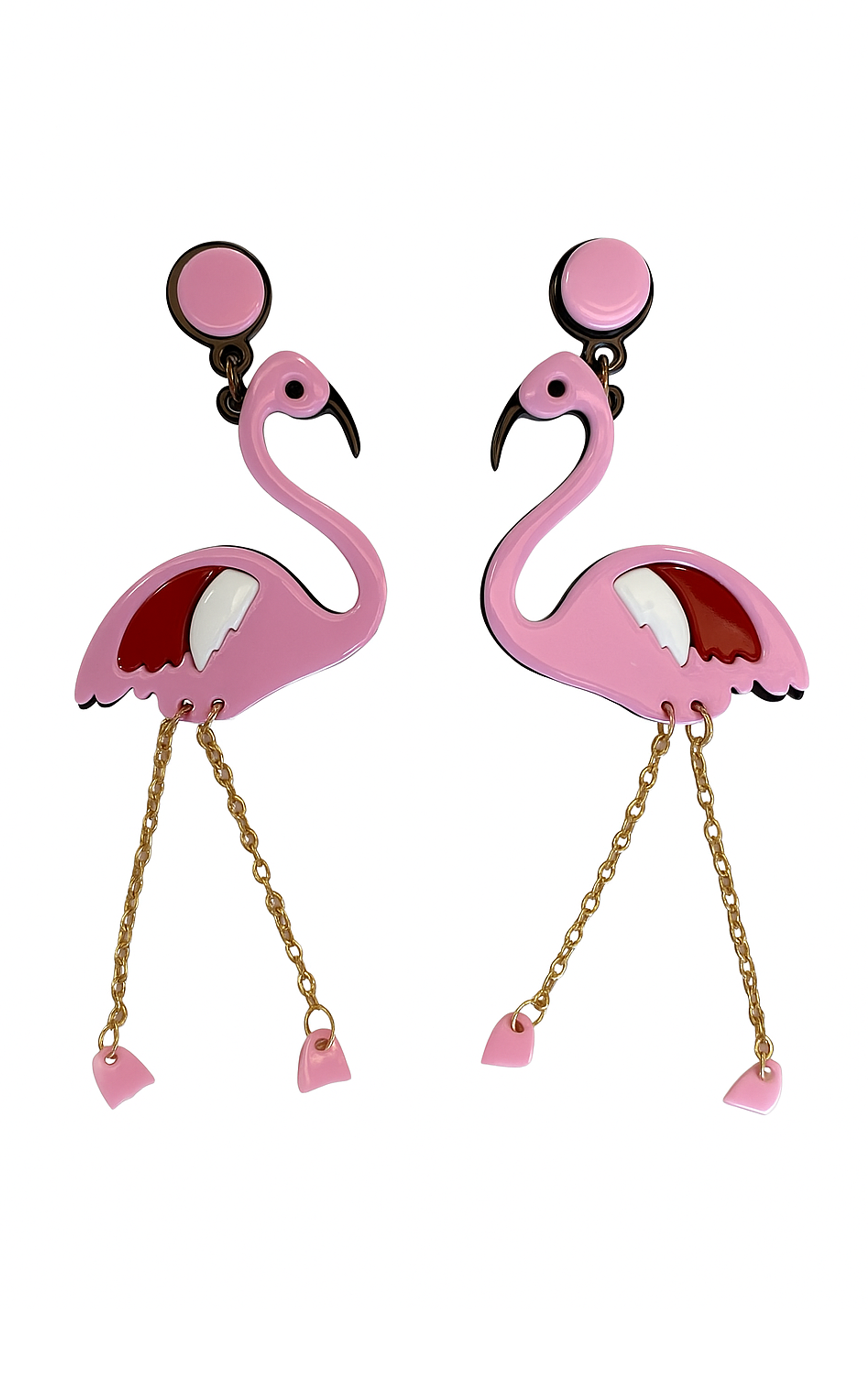 Earring: Acrylic Flamingo Earrings