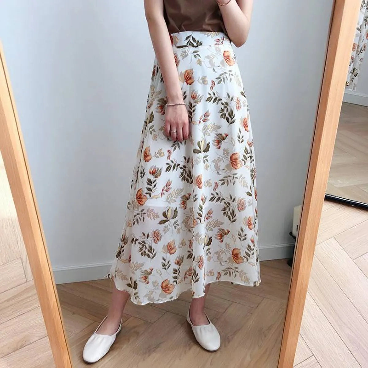 Floral Print Maxi Skirt