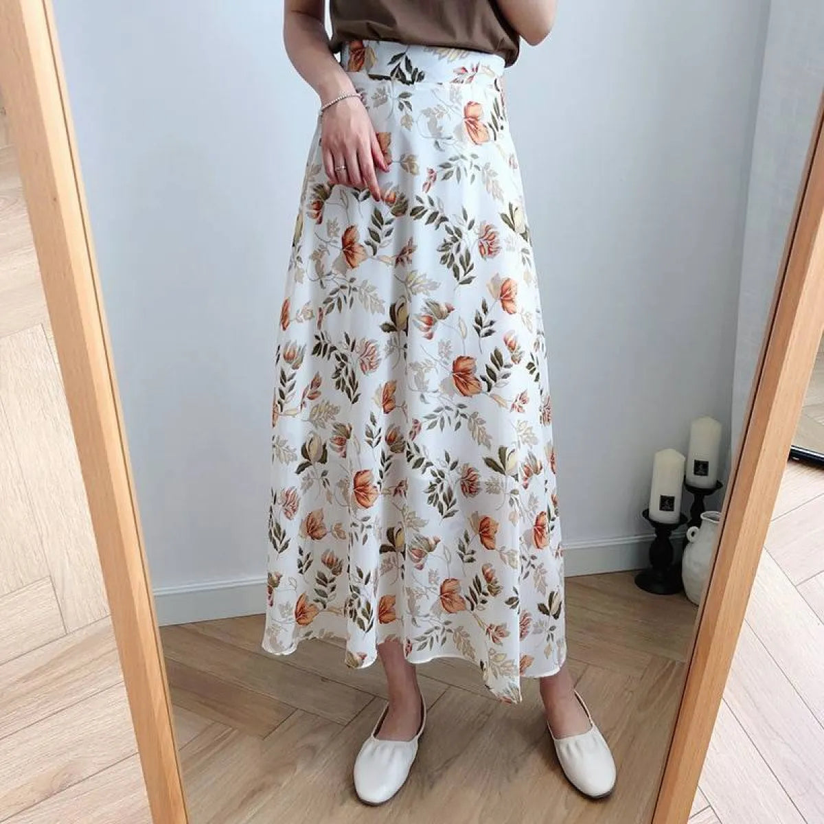 Floral Print Maxi Skirt