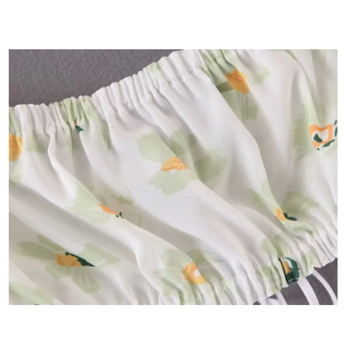 Women's Floral Printed Chiffon Crop Top