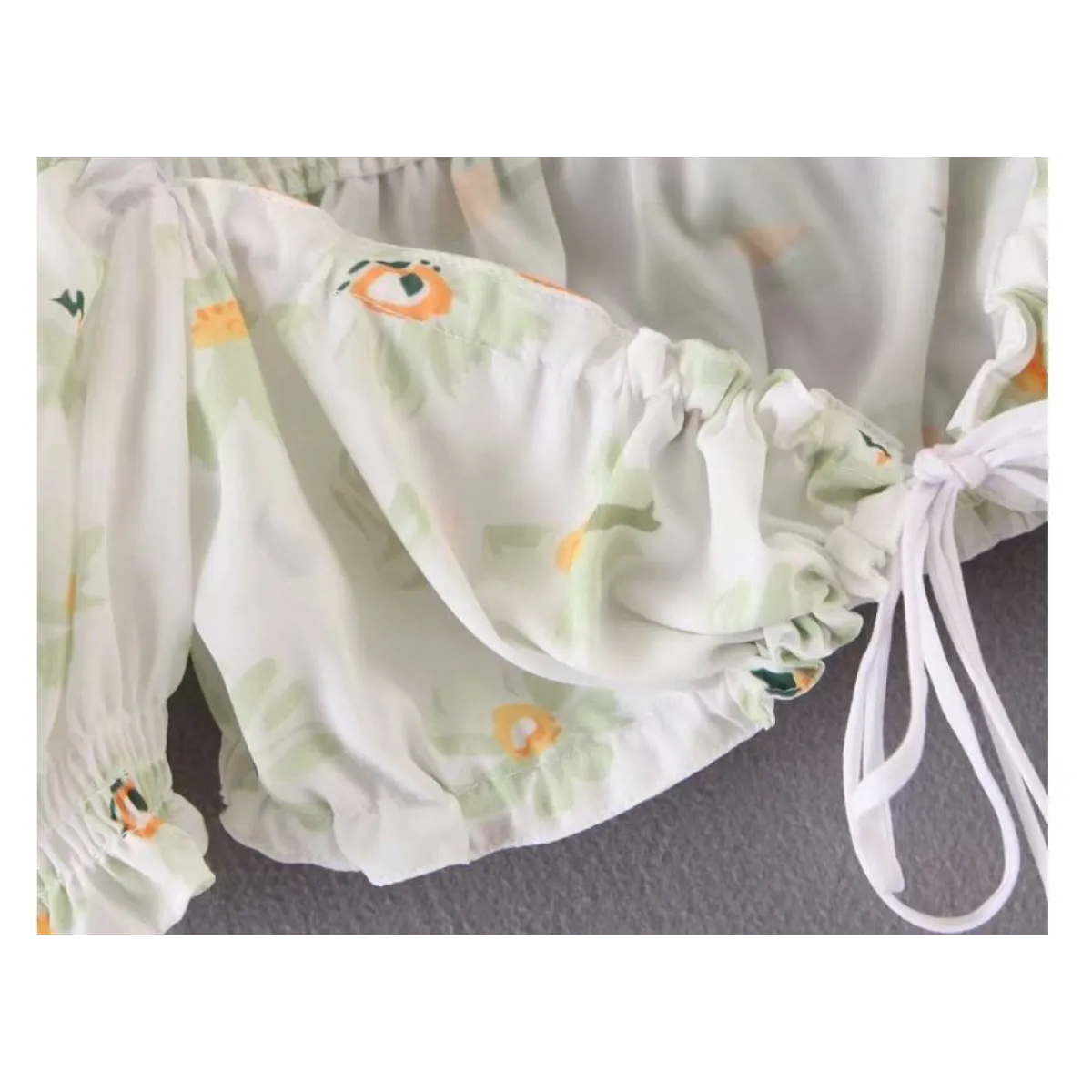 Women's Floral Printed Chiffon Crop Top