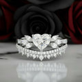 Forever In My Heart- 1.25ct Heart Cut Diamond Option Gothic Promise Ring