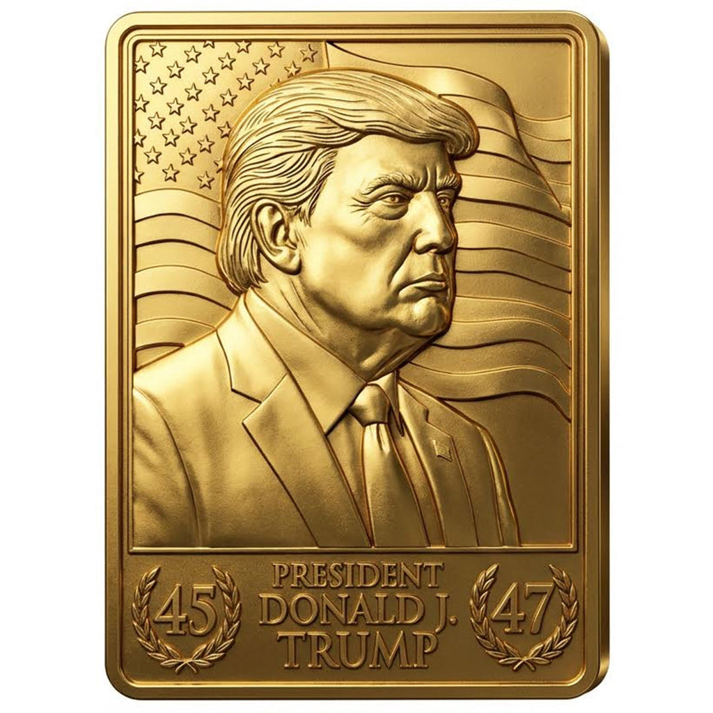 President Trump 45/47 3D Gold Trading Card – Proud Patriot collectible