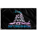 Don't Tread on Anyone LGBTQ Trans Snake Single Sided Flag
