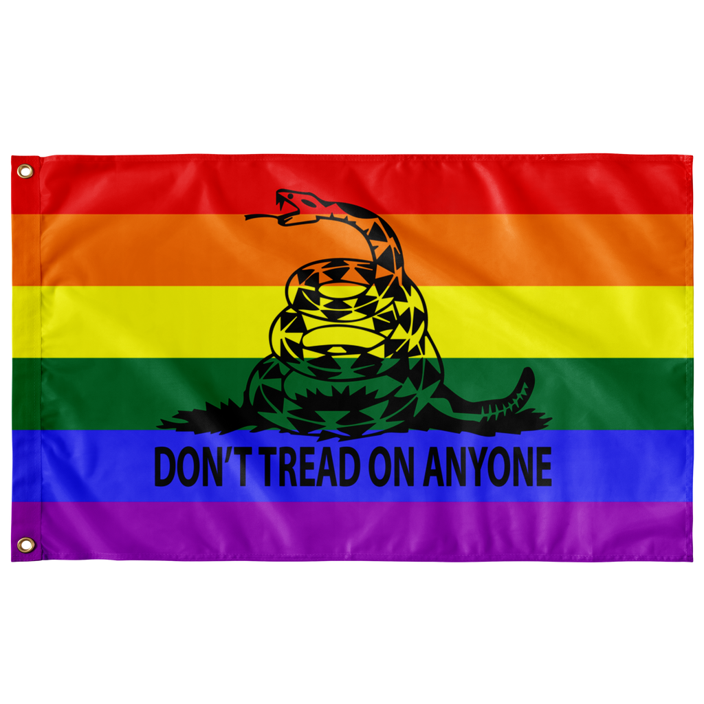 Don't Tread on Anyone Single Sided LGBT Flag