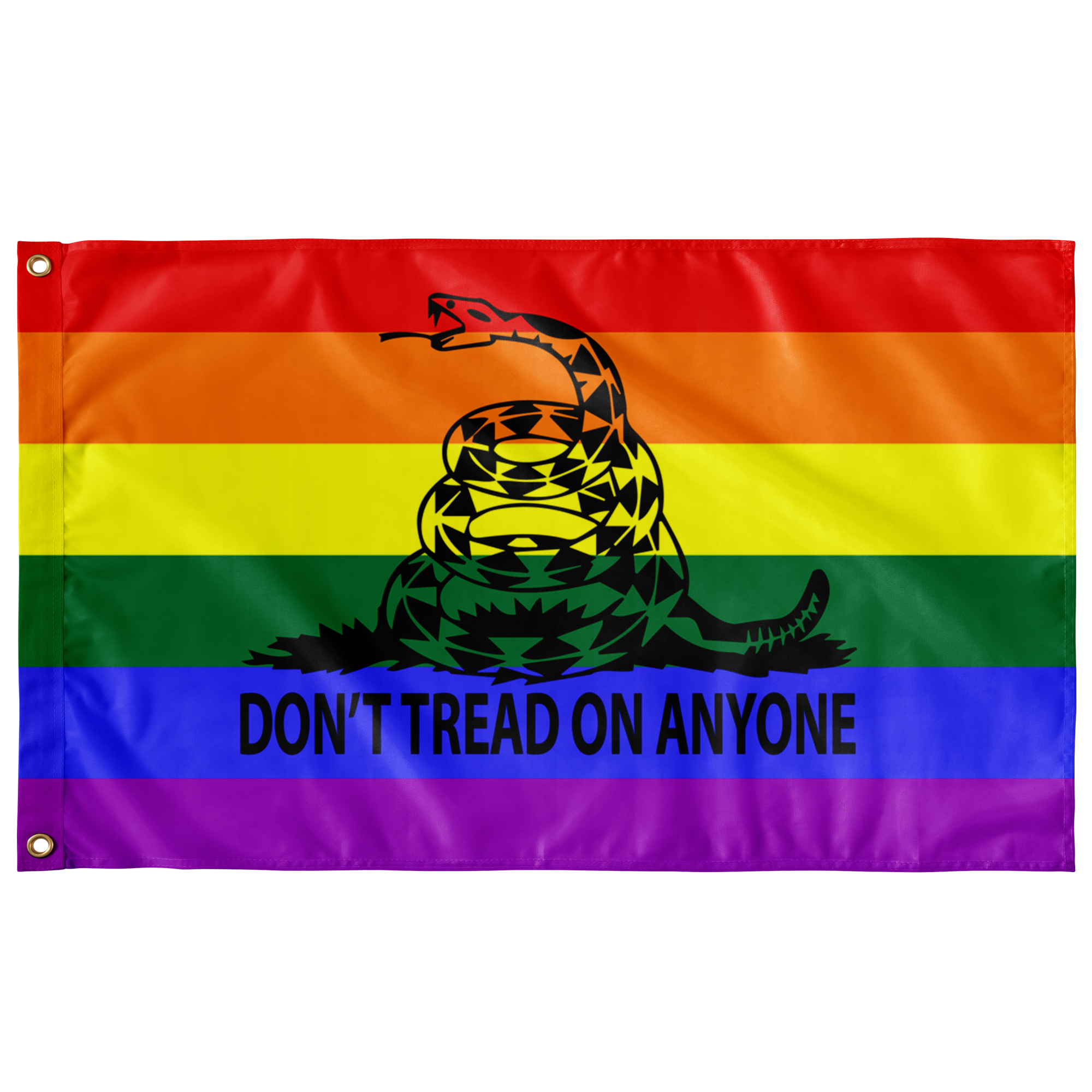 Don't Tread on Anyone Single Sided LGBT Flag