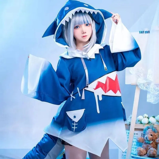 Hololive Gawr Gura Shark Cosplay - Complete Set with Tail
