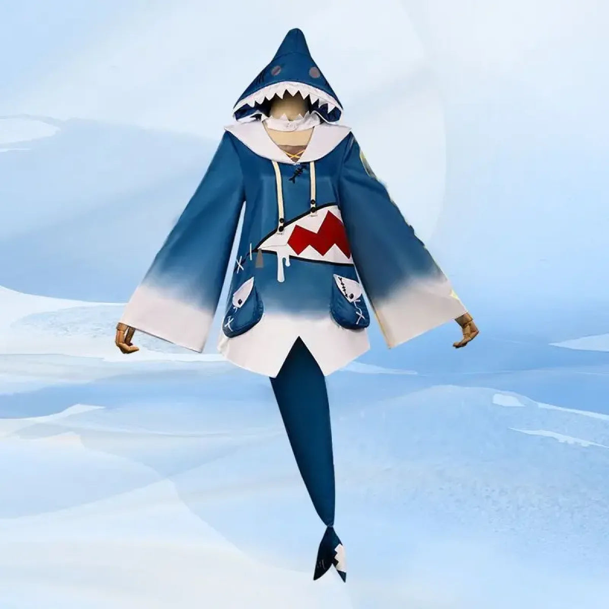 Hololive Gawr Gura Shark Cosplay - Complete Set with Tail