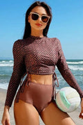 Women's Two-Piece Swimsuit Women's Swimsuit - Geometric Ruched - Comfortable Two-Piece Set