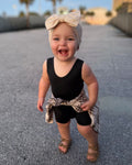 Gigi Bikeshort Romper - Black