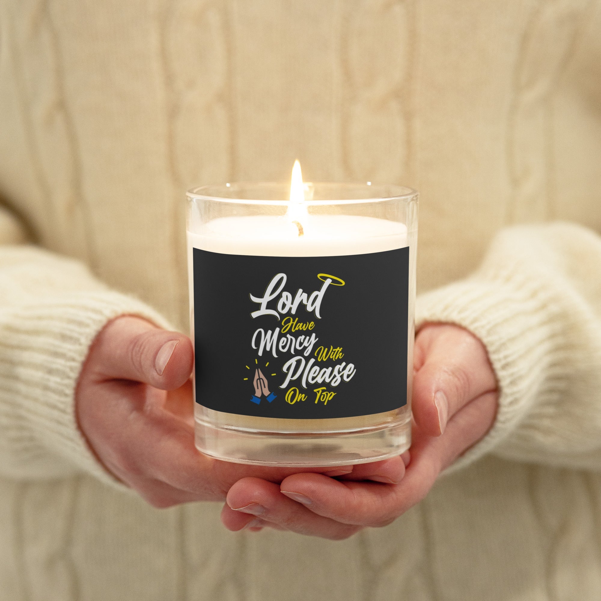 Lord have Mercy with Please on Top Candle