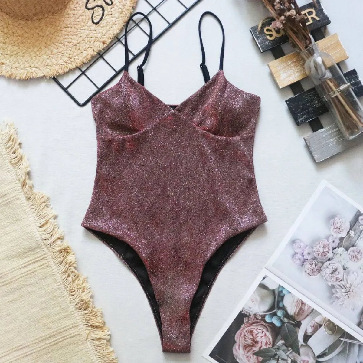 Glitter One-piece Swimsuits