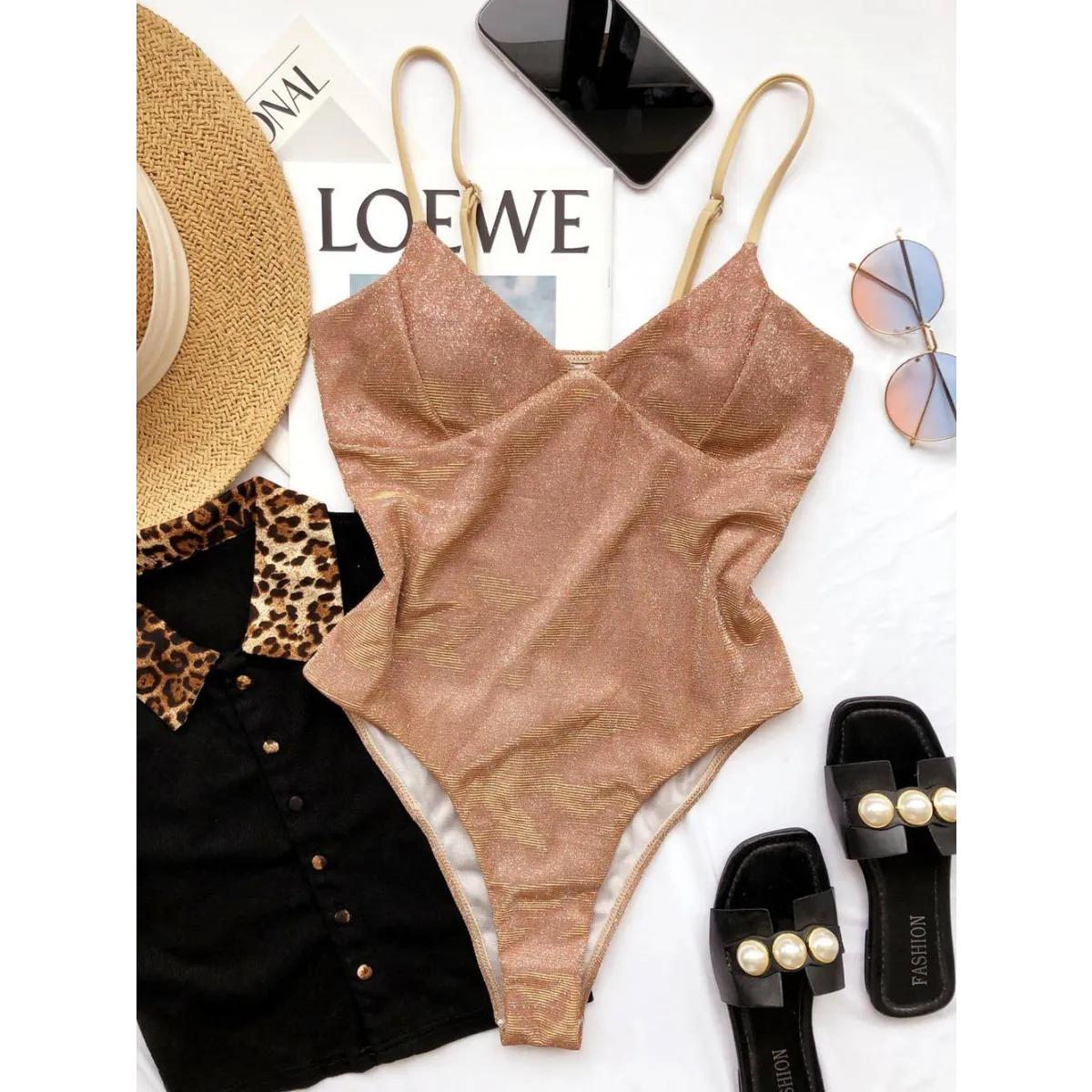 Glitter One-piece Swimsuits
