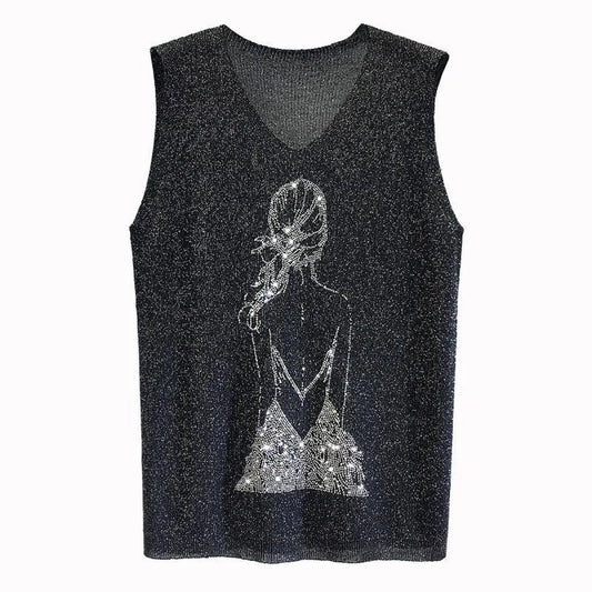 Glitter Print Tank Top