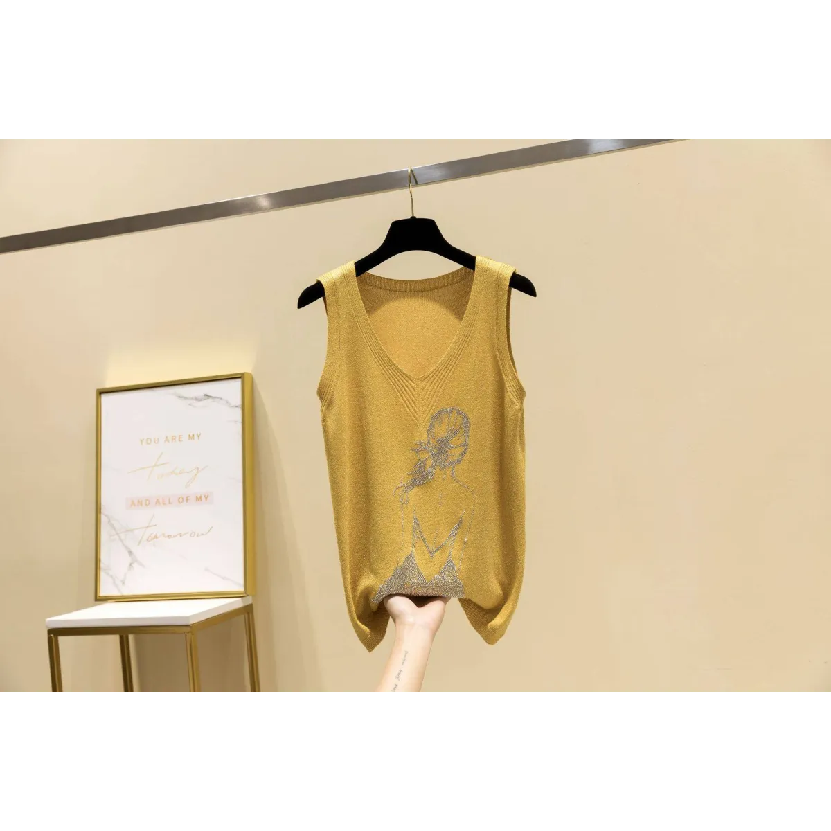 Glitter Print Tank Top