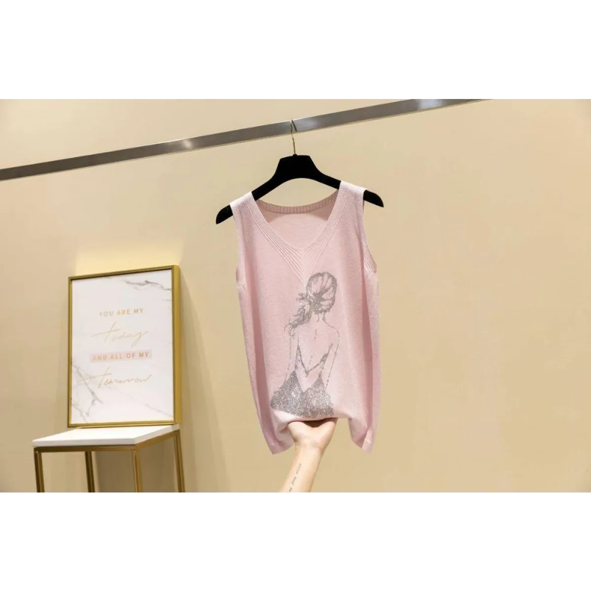 Glitter Print Tank Top