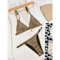Glitter Sequin Bikini Set – Metal Ring Thong Swimwear