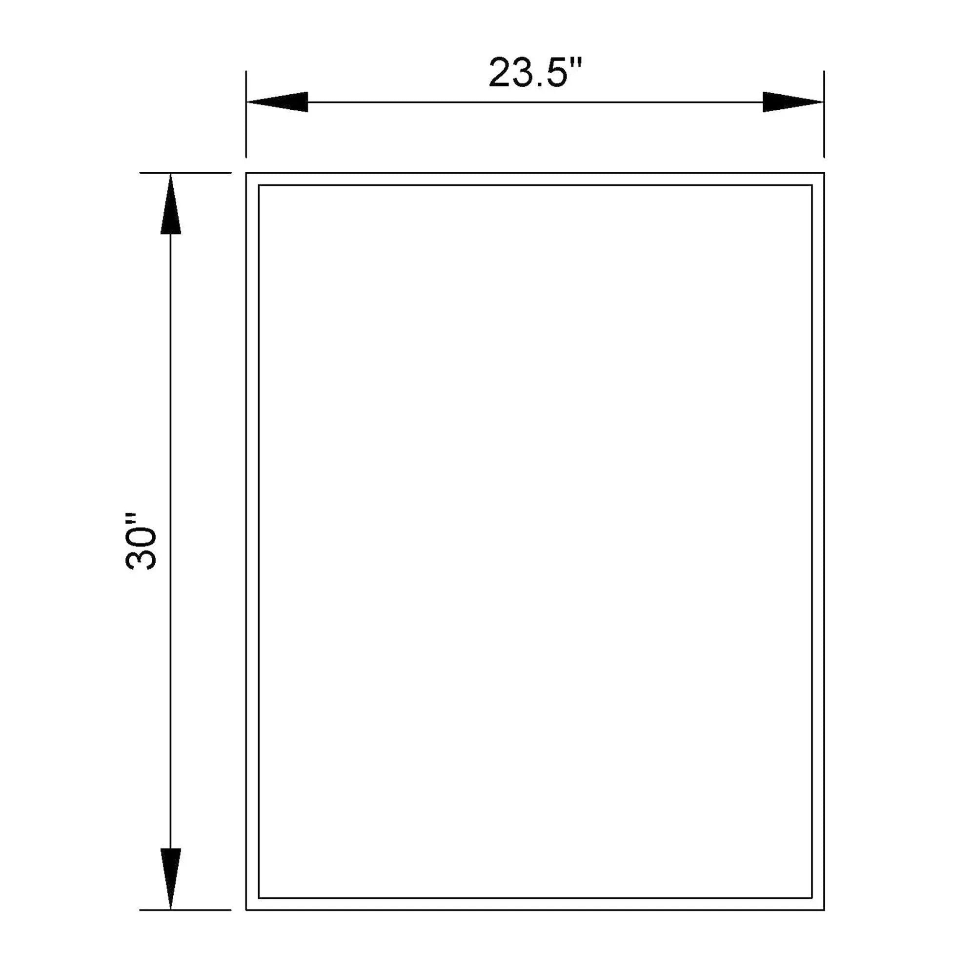 Golden Modern Square Framed Wall Mirror