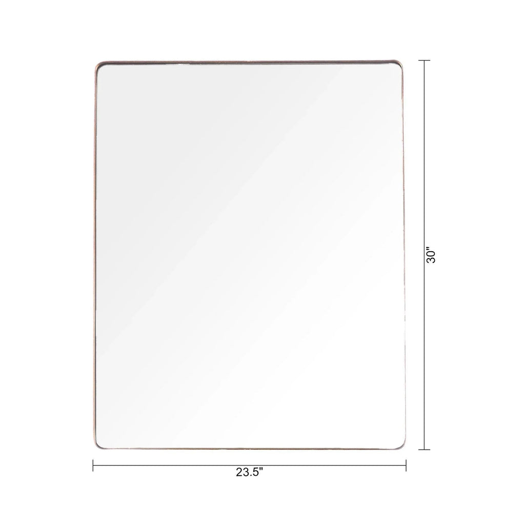 Golden Modern Square Framed Wall Mirror