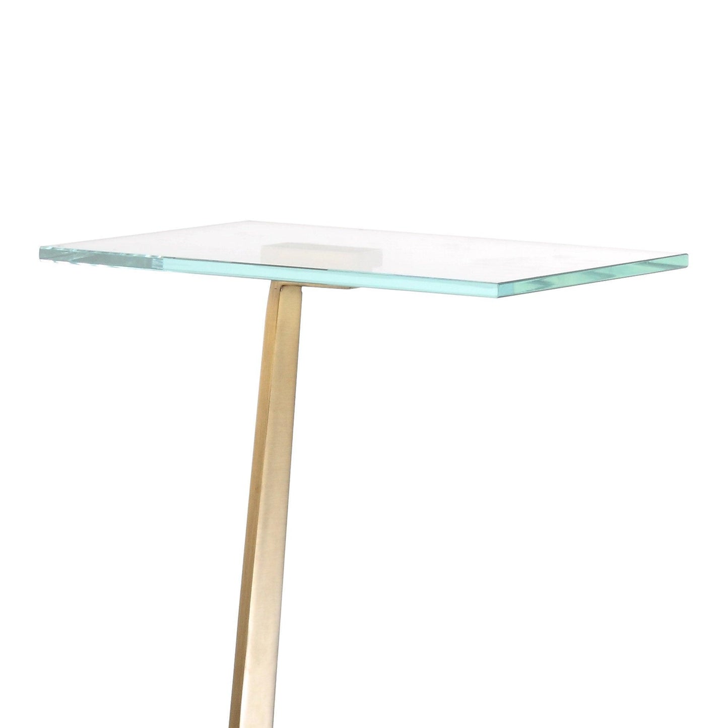 Golden Square Side Table with Marble Base