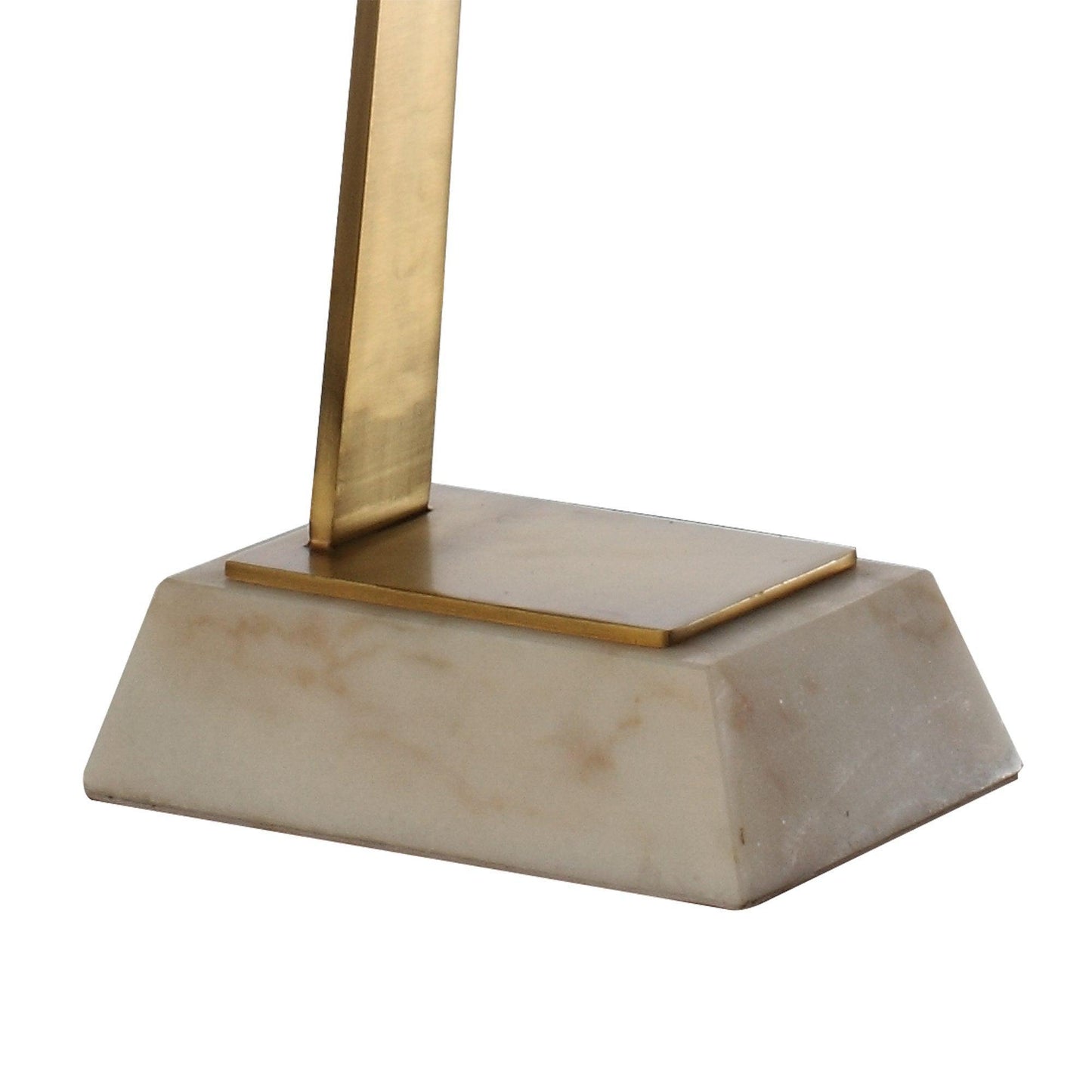 Golden Square Side Table with Marble Base