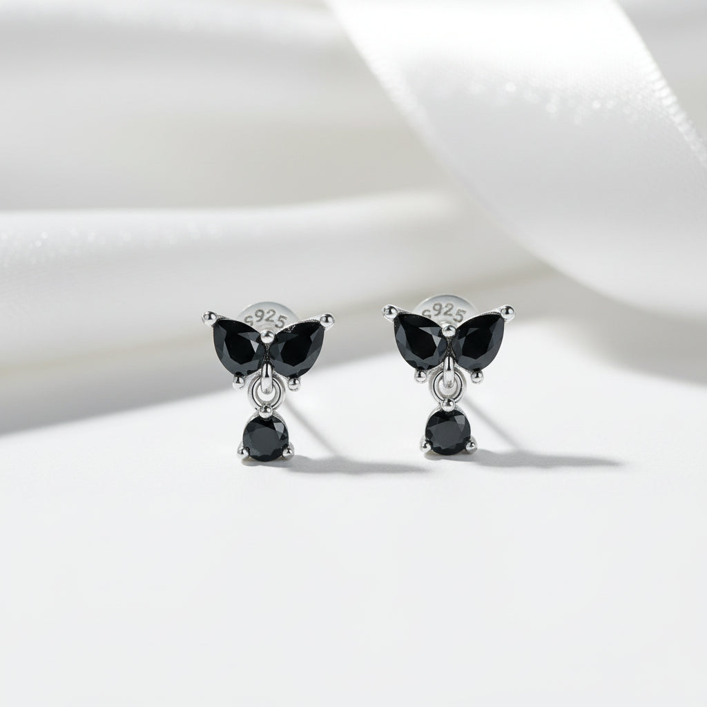 Gothic Black Diamond Option Earrings