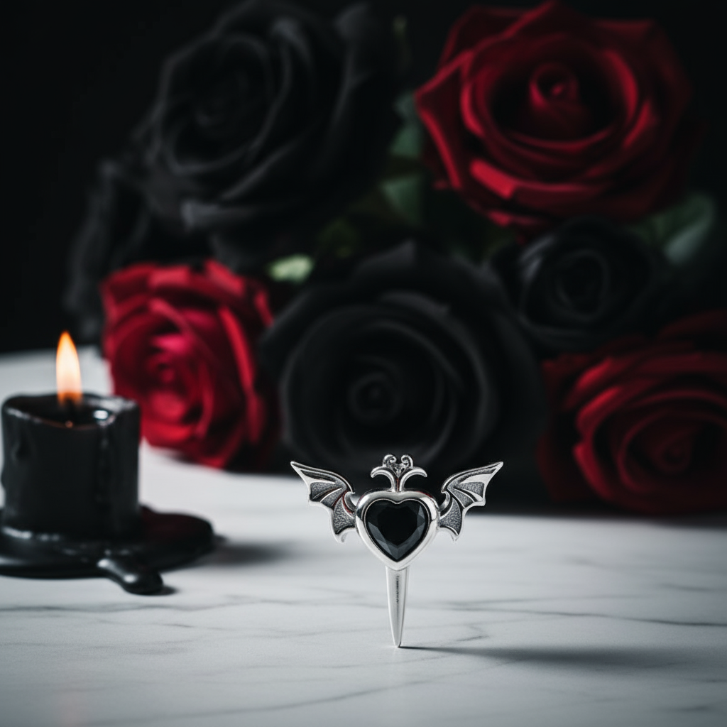 Gothic Black Diamond Option Earrings